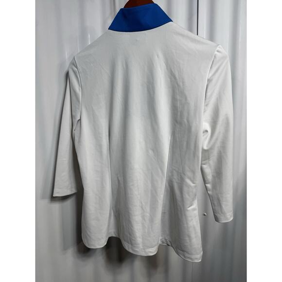 Sailor Sailor White 1/4 Zip Bright Blue Collar Sz LG UPF 50+ Performance Top NWT - Picture 11 of 12